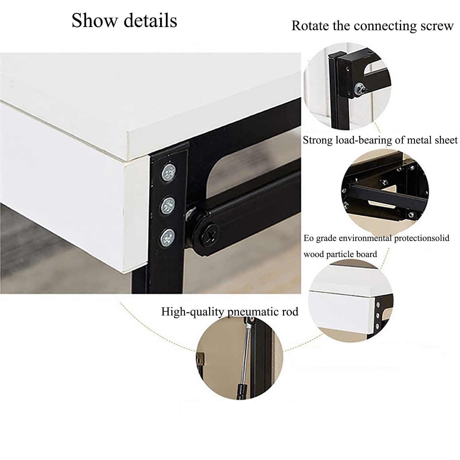Murphy Folding Table, Fold Fown Dining Table Wall-Mounted Drop